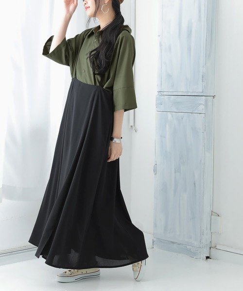 n'OrLABEL（ノアールレーベル）の「【廃盤】『シーム切替ジャンパースカート』（ジャンパースカート・レディース・ブラック/ピンク/ブラック系その他・1/2）」の4枚目の写真