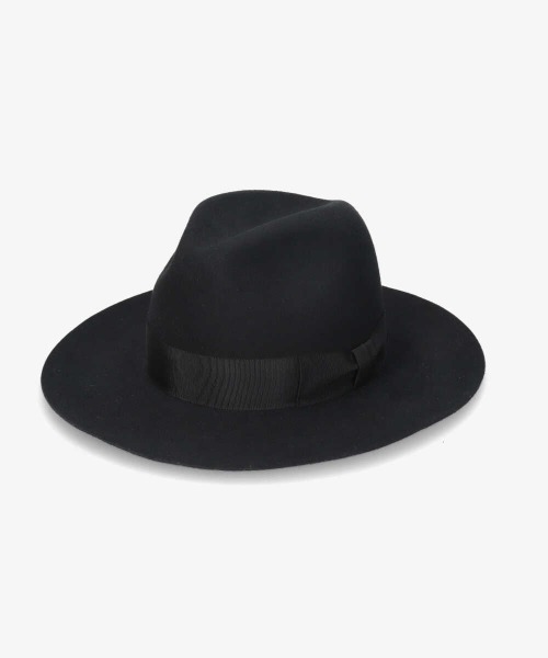 OVERRIDE（オーバーライド）の「OVERRIDE FELT FEDORA L.BRIM（ハット・メンズ・ブラウン/ブラック/ベージュ・58cm）」の7枚目の写真