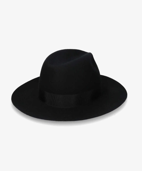 OVERRIDE（オーバーライド）の「OVERRIDE FELT FEDORA L.BRIM（ハット・メンズ・ブラウン/ブラック/ベージュ・58cm）」の8枚目の写真