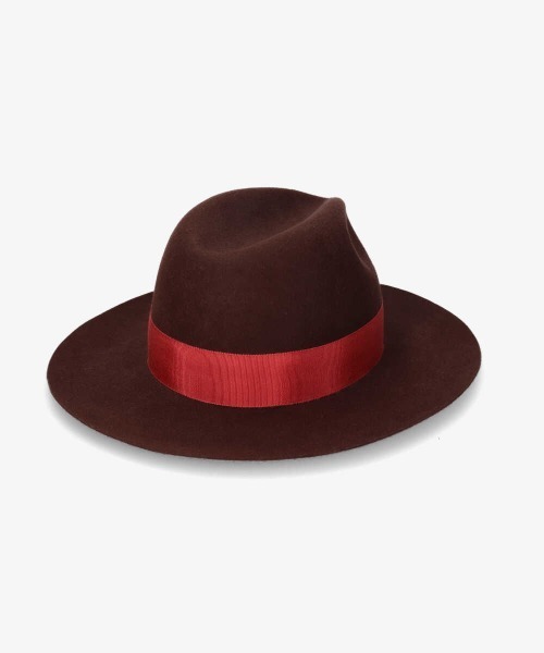 OVERRIDE（オーバーライド）の「OVERRIDE FELT FEDORA L.BRIM（ハット・メンズ・ブラウン/ブラック/ベージュ・58cm）」の14枚目の写真