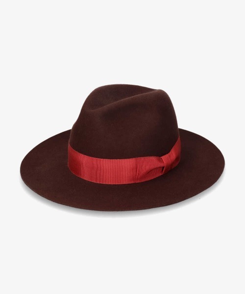 OVERRIDE（オーバーライド）の「OVERRIDE FELT FEDORA L.BRIM（ハット・メンズ・ブラウン/ブラック/ベージュ・58cm）」の10枚目の写真