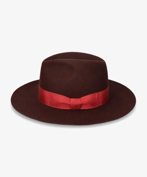 OVERRIDE（オーバーライド）の「OVERRIDE FELT FEDORA L.BRIM（ハット・メンズ・ブラウン/ブラック/ベージュ・58cm）」の12枚目の写真