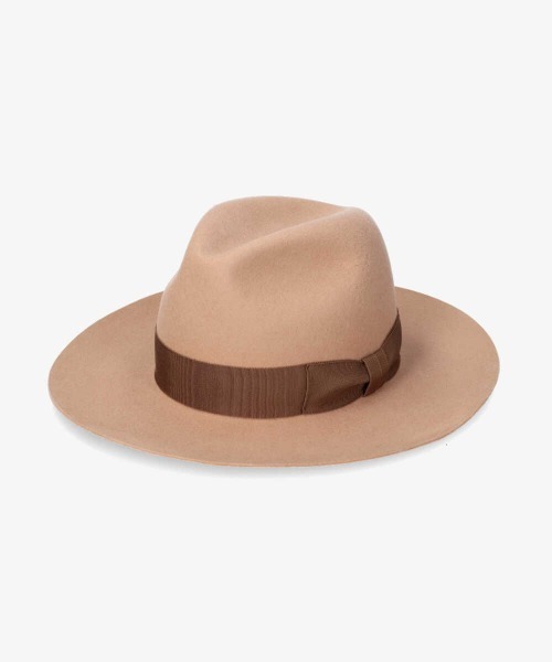 OVERRIDE（オーバーライド）の「OVERRIDE FELT FEDORA L.BRIM（ハット・メンズ・ブラウン/ブラック/ベージュ・58cm）」の19枚目の写真