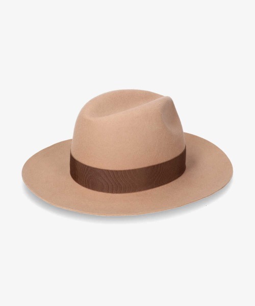 OVERRIDE（オーバーライド）の「OVERRIDE FELT FEDORA L.BRIM（ハット・メンズ・ブラウン/ブラック/ベージュ・58cm）」の20枚目の写真