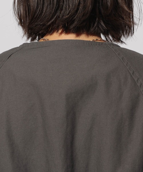 BAYFLOW（ベイフロー）の「ミリタリーバンドカラージャケット（ミリタリージャケット・レディース・ベージュ/カーキ/チャコール・SMALL/MEDIUM）」の9枚目の写真