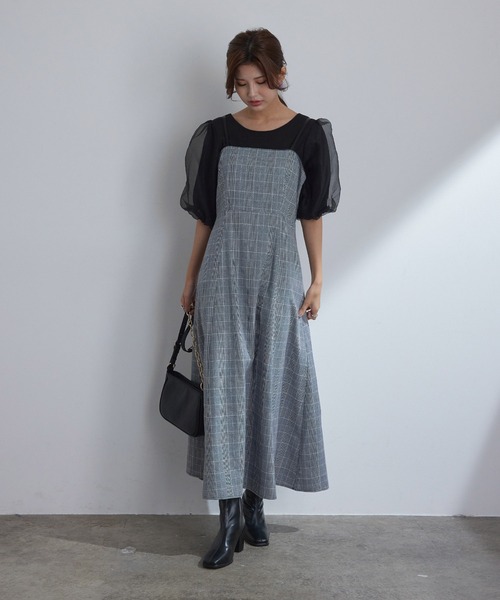 vis-`a-vis（ビサビ）の「【WEB限定】シアーボリュームスリーブプルオーバー（Tシャツ/カットソー・レディース・パープル/ブラック/ベージュ・FREE）」の8枚目の写真