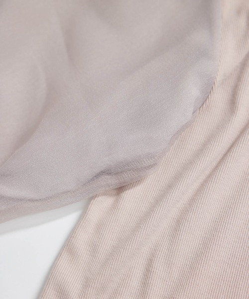 vis-`a-vis（ビサビ）の「【WEB限定】シアーボリュームスリーブプルオーバー（Tシャツ/カットソー・レディース・パープル/ブラック/ベージュ・FREE）」の20枚目の写真