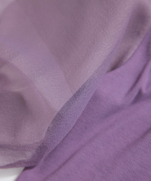 vis-`a-vis（ビサビ）の「【WEB限定】シアーボリュームスリーブプルオーバー（Tシャツ/カットソー・レディース・パープル/ブラック/ベージュ・FREE）」の22枚目の写真