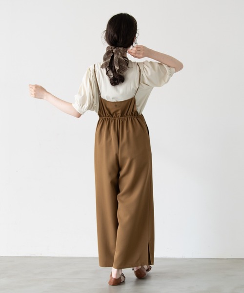idem(イデム)の「idem mellow salopette/メロウサロペット(サロペット/オーバーオール・レディース・ブラウン/ブルー・FREE/SMALL)」の6枚目の写真
