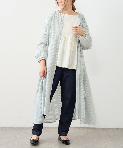 PUAL CE CIN（ピュアルセシン）の「【WEB限定】ギャザースリーブブラウス（シャツ/ブラウス・レディース・オフホワイト/ブラック/グレイッシュベージュ・FREE）」の7枚目の写真