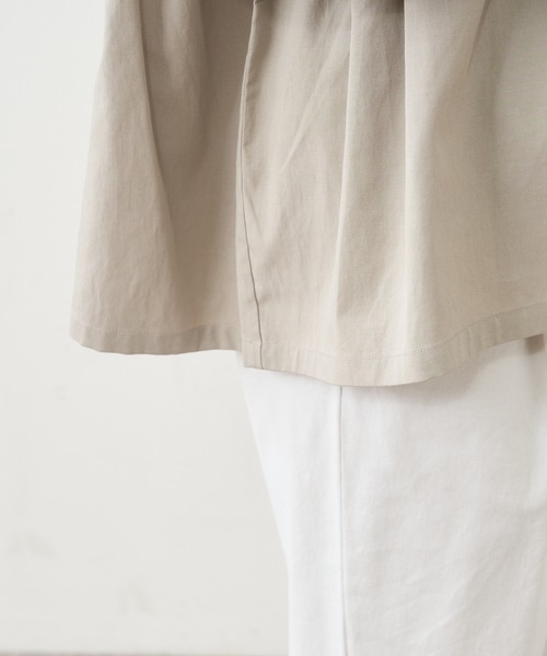 PUAL CE CIN（ピュアルセシン）の「【WEB限定】ギャザースリーブブラウス（シャツ/ブラウス・レディース・オフホワイト/ブラック/グレイッシュベージュ・FREE）」の21枚目の写真