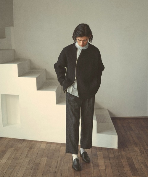 CLANE（クラネ）の「【CLANE HOMME Exclusive/クラネ オム エクスクルーシブ】 Stand Collar Shirt(スタンドカラーシャツ)（シャツ/ブラウス・メンズ・ホワイト/サックスブルー・1/2）」の10枚目の写真