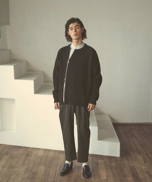 CLANE（クラネ）の「【CLANE HOMME Exclusive/クラネ オム エクスクルーシブ】 Stand Collar Shirt(スタンドカラーシャツ)（シャツ/ブラウス・メンズ・ホワイト/サックスブルー・1/2）」の17枚目の写真