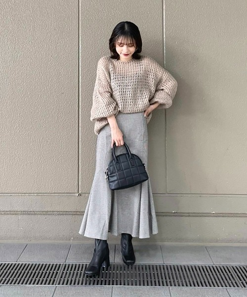 FREE'S MART（フリーズマート）の「◆前後2Wayモヘヤライクルーズニット（ニット/セーター・レディース・ホワイト/ベージュ/ブルー・FREE）」の15枚目の写真