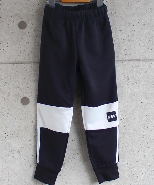 THE CASUAL(カジュアル)の「ライン 切り替え ロゴ リブ ジョガー パンツ キッズ(スウェットパンツ・キッズ・チャコール/モカ/ブラック/杢グレー・160cm/140cm/150cm/130cm/120cm/110cm)」の1枚目の写真