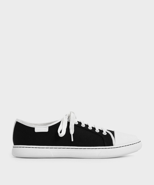 CHARLES & KEITH（チャールズ & キース）の「リサイクルコットン ポインテッドトゥスニーカー / Recycled Cotton Pointed Toe Sneakers（スニーカー・レディース・ブラック/レッド・23cm/24.5cm/22.5cm/23.5cm/25.5cm/25cm）」の16枚目の写真