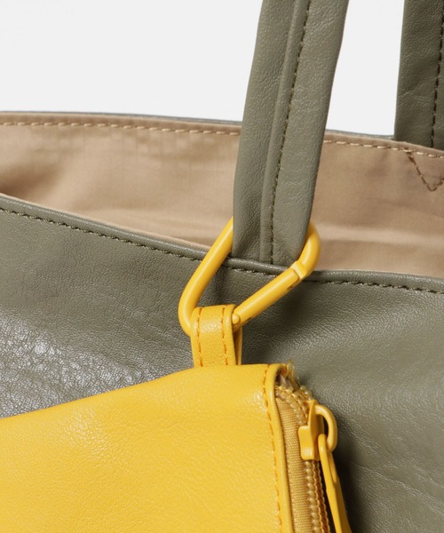 RODE SKO（ロデスコ）の「洗えるフェイクレザートート（トートバッグ・レディース・カーキ/グレー/キャメル・ONE）」の20枚目の写真