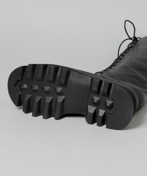 HARE（ハレ）の「レースアップロングブーツ(HARE)（ブーツ・レディース・ブラック・M/L）」の3枚目の写真
