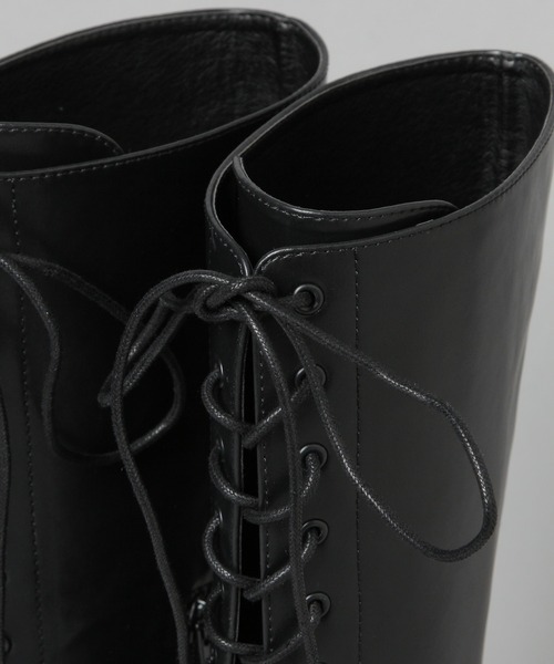 HARE（ハレ）の「レースアップロングブーツ(HARE)（ブーツ・レディース・ブラック・M/L）」の12枚目の写真