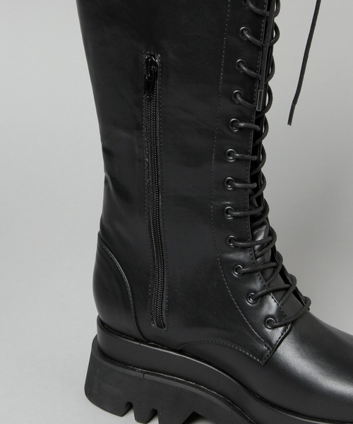 HARE（ハレ）の「レースアップロングブーツ(HARE)（ブーツ・レディース・ブラック・M/L）」の16枚目の写真