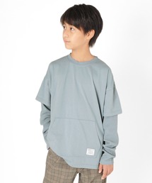 GLAZOS | 天竺・ピグメントフェイクレイヤード 長袖Tシャツ(Tシャツ/カットソー)