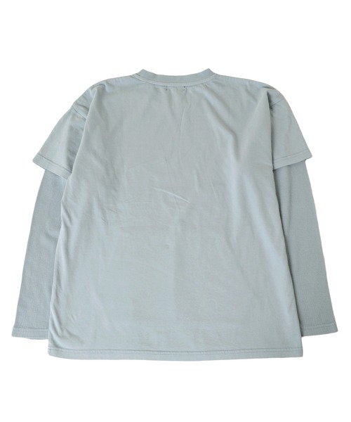 GLAZOS(グラソス)の「天竺・ピグメントフェイクレイヤード 長袖Tシャツ(Tシャツ/カットソー・キッズ・ライトブルー/ベージュ/ライトグリーン・130cm/140cm/150cm/170cm/160cm)」の11枚目の写真
