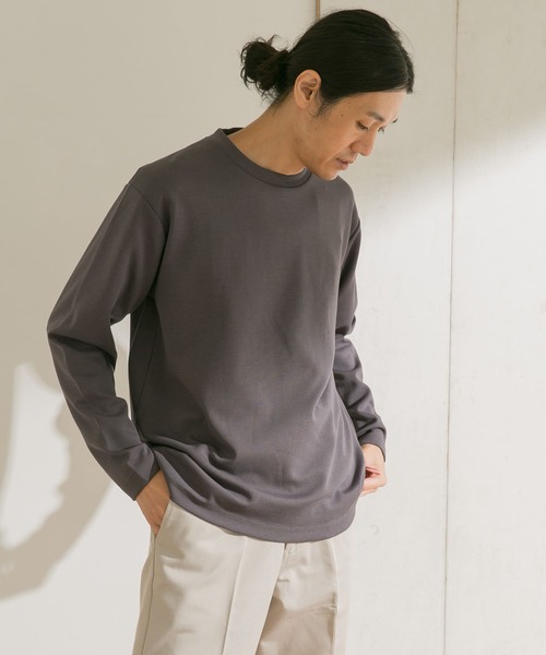 URBAN RESEARCH DOORS（アーバンリサーチドアーズ）の「クリアダンボールプルオーバー（Tシャツ/カットソー・メンズ・チャコールグレー/カーキ/グレー系その他/オフホワイト・40/38）」の11枚目の写真