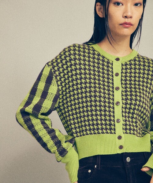 MATURED（マチュアード）の「【MATURED(マチュアード)】チェックニットカーディガン（カーディガン/ボレロ・レディース・オレンジ/ブルー/グリーン・FREE）」の15枚目の写真