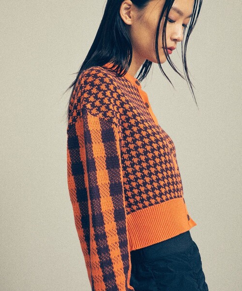 MATURED（マチュアード）の「【MATURED(マチュアード)】チェックニットカーディガン（カーディガン/ボレロ・レディース・オレンジ/ブルー/グリーン・FREE）」の22枚目の写真
