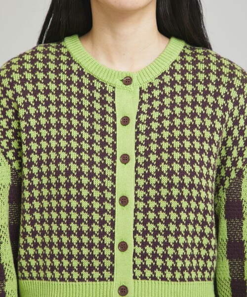 MATURED（マチュアード）の「【MATURED(マチュアード)】チェックニットカーディガン（カーディガン/ボレロ・レディース・オレンジ/ブルー/グリーン・FREE）」の17枚目の写真