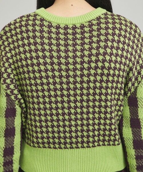 MATURED（マチュアード）の「【MATURED(マチュアード)】チェックニットカーディガン（カーディガン/ボレロ・レディース・オレンジ/ブルー/グリーン・FREE）」の11枚目の写真