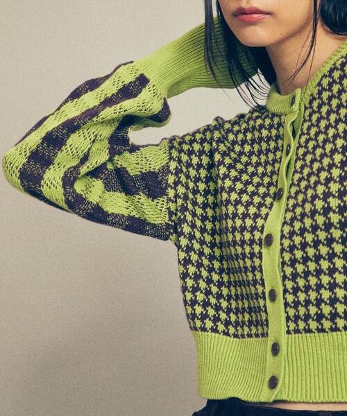 MATURED（マチュアード）の「【MATURED(マチュアード)】チェックニットカーディガン（カーディガン/ボレロ・レディース・オレンジ/ブルー/グリーン・FREE）」の18枚目の写真