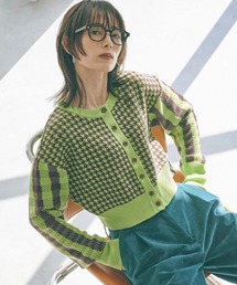 【MATURED(マチュアード)】チェックニットカーディガン