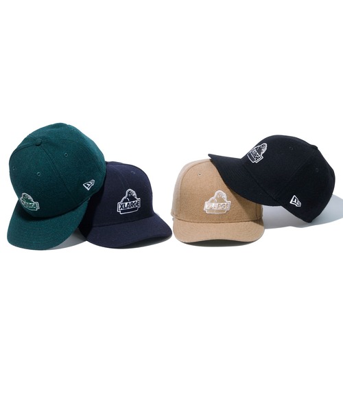 XLARGE（エクストララージ）の「XLARGE×NEWERA SLANTED OG WOOL CAP（キャップ・メンズ・ブラック/ベージュ/ネイビー/グリーン・M/L）」の8枚目の写真