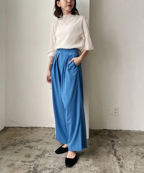 CAPRICIEUX LE'MAGE（カプリシューレマージュ）の「プリーツパフブラウス（Tシャツ/カットソー・レディース・ホワイト/ブラック/グレー・FREE）」の20枚目の写真