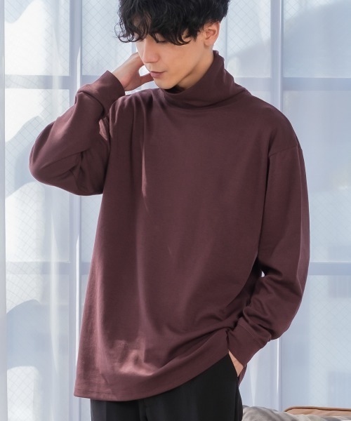 improves(インプローブス)の「サステナブルポリ ポンチ タートルネック ロンT(Tシャツ/カットソー・メンズ・ホワイト/グレイッシュベージュ/ワイン/スミクロ・MEDIUM/LARGE)」の1枚目の写真