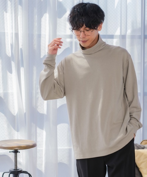 improves(インプローブス)の「サステナブルポリ ポンチ タートルネック ロンT(Tシャツ/カットソー・メンズ・ホワイト/グレイッシュベージュ/ワイン/スミクロ・MEDIUM/LARGE)」の18枚目の写真