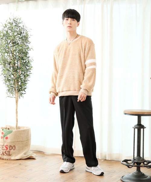 TopIsm（トップイズム）の「【2022】サイドライン入りストレートジャージトラックパンツ（その他パンツ・メンズ・ネイビー/ブラック×グレー/ブラック×ホワイト/ブラック×ゴールド・LL/M/L）」の8枚目の写真