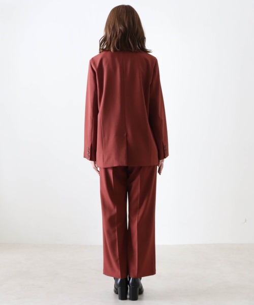 Cheek（チーク）の「無地ダブルブレストテーラードジャケット（テーラードジャケット・レディース・ワインレッド/モカ・MEDIUM）」の13枚目の写真