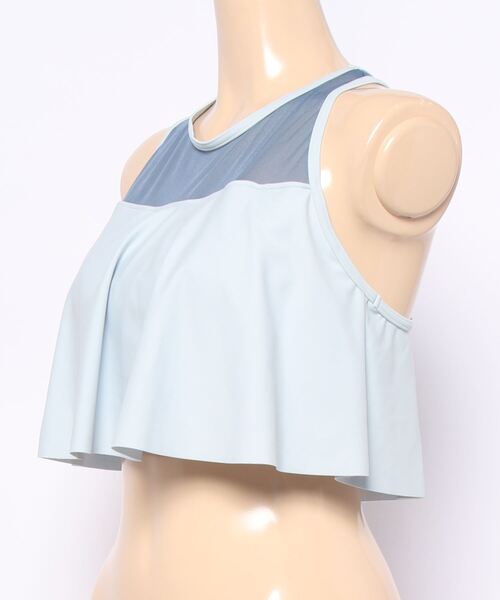 JILL STUART（ジルスチュアート）の「《JILLSTUART Yoga》フレアトップメッシュ切替ブラトップ（キャミソール・レディース・ブルー系その他・LARGE）」の2枚目の写真