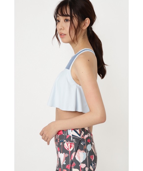 JILL STUART（ジルスチュアート）の「《JILLSTUART Yoga》フレアトップメッシュ切替ブラトップ（キャミソール・レディース・ブルー系その他・LARGE）」の4枚目の写真