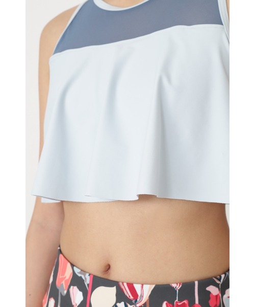 JILL STUART（ジルスチュアート）の「《JILLSTUART Yoga》フレアトップメッシュ切替ブラトップ（キャミソール・レディース・ブルー系その他・LARGE）」の7枚目の写真