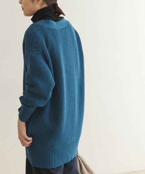 FORK&SPOON（フォークアンドスプーン）の「FORK&SPOON　両畦Vネックカーディガン（カーディガン/ボレロ・レディース・チャコールグレー/ブルー/ホワイト系その他・ONE）」の18枚目の写真