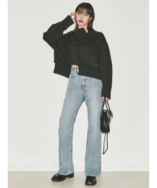 EMODA(エモダ)の「スリットステップニット(ニット/セーター・レディース・ブラック/カーキ/アイボリー/キャメル・FREE)」の19枚目の写真