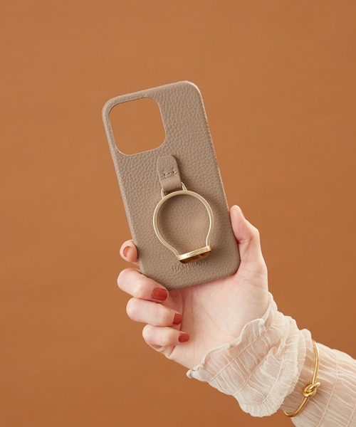 HASHIBAMI（ハシバミ）の「【HASHIBAMI】天然石リング iPhoneケース ※iPhone13pro 用（スマホケース/カバー・レディース・グレー/シルバー/ラベンダー/ピンクベージュ/オレンジ/モカ/ライトグレー/グレイッシュブルー/ライラック/ブルーパープル/ブロンズ・FREE）」の22枚目の写真