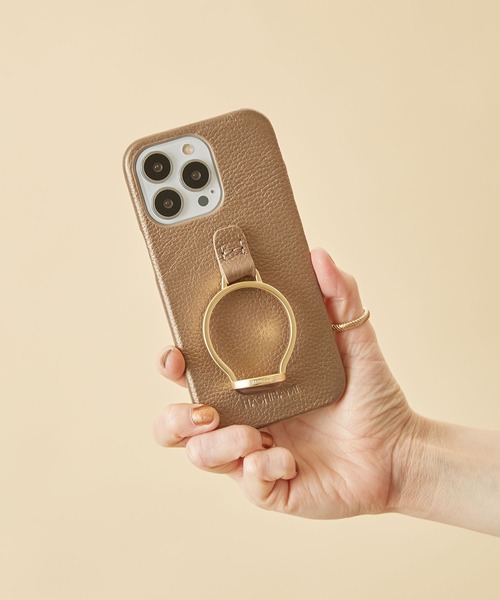 HASHIBAMI（ハシバミ）の「【HASHIBAMI】天然石リング iPhoneケース ※iPhone13pro 用（スマホケース/カバー・レディース・グレー/シルバー/ラベンダー/ピンクベージュ/オレンジ/モカ/ライトグレー/グレイッシュブルー/ライラック/ブルーパープル/ブロンズ・FREE）」の15枚目の写真