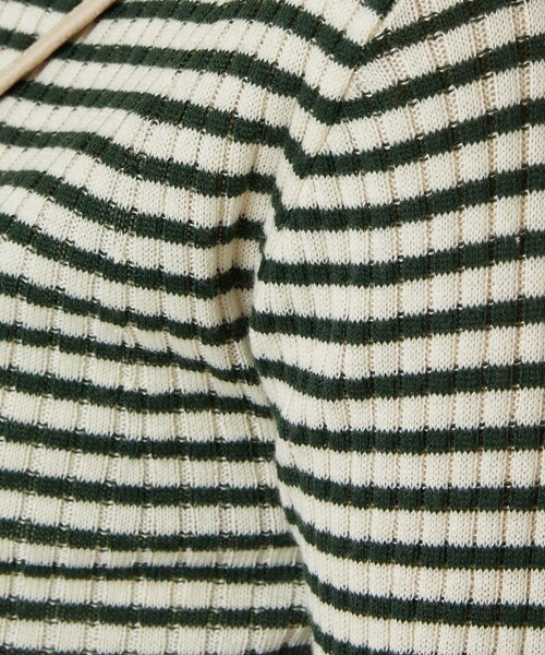 FREAK'S STORE(フリークスストア)の「ウォッシャブルボーダーボートネックリブニット(ニット/セーター・レディース・オフホワイト/ナチュラル/ブラック/イエロー/グリーン/ネイビー・フリ-)」の11枚目の写真