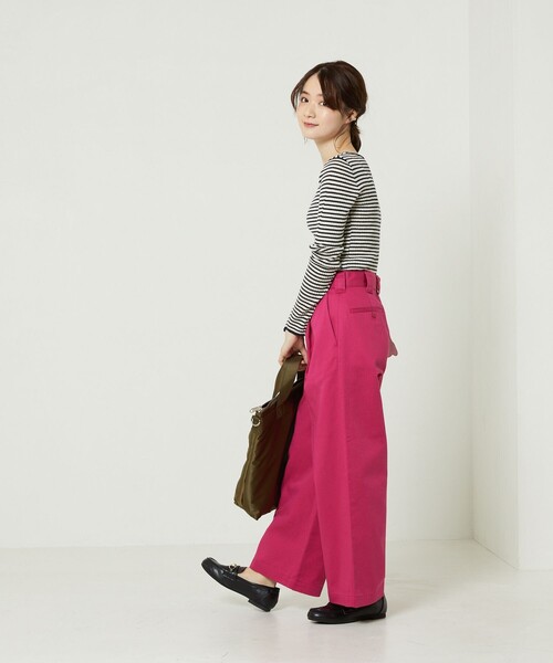 FREAK'S STORE(フリークスストア)の「ウォッシャブルボーダーボートネックリブニット(ニット/セーター・レディース・オフホワイト/ナチュラル/ブラック/イエロー/グリーン/ネイビー・フリ-)」の17枚目の写真