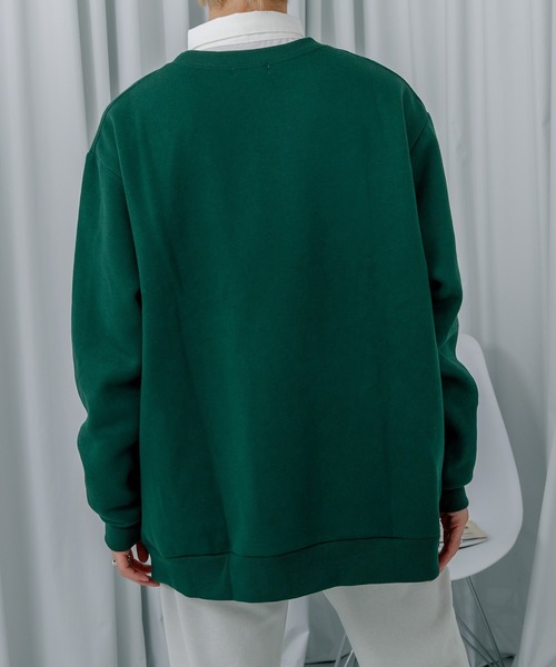Adoon plain（アドーンプレーン）の「【Adoon plain】裏起毛プリントスウェット（スウェット・メンズ・ライトグレー/グリーン・LARGE/MEDIUM）」の22枚目の写真