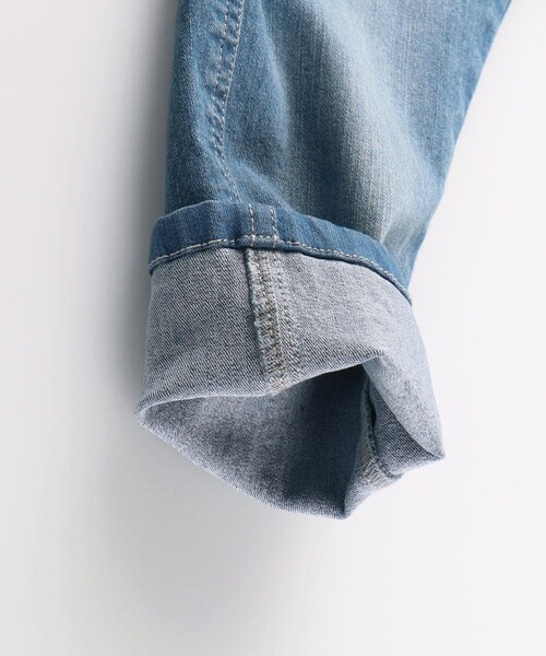 BRANSHES（ブランシェス）の「【らくらくウエスト】デニムロングパンツ（デニムパンツ・キッズ・アイボリー/ブルー・90/110/120/130/100）」の6枚目の写真